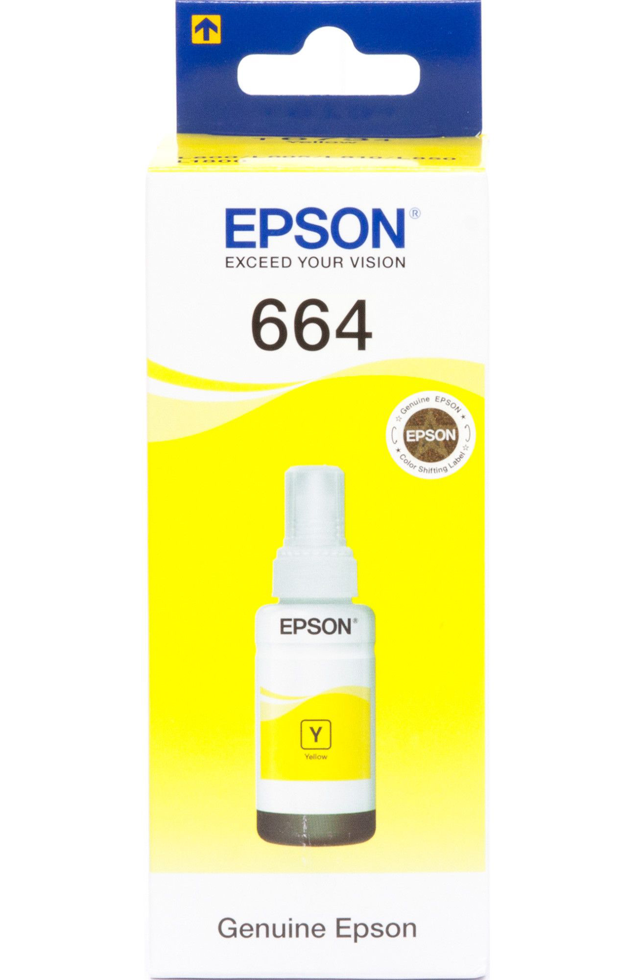 Контейнер з чернилами Epson 664 L100/200/210/300/350/355/550 yellow, 70мл., (C13T66444A), желт. Epson - фото 2