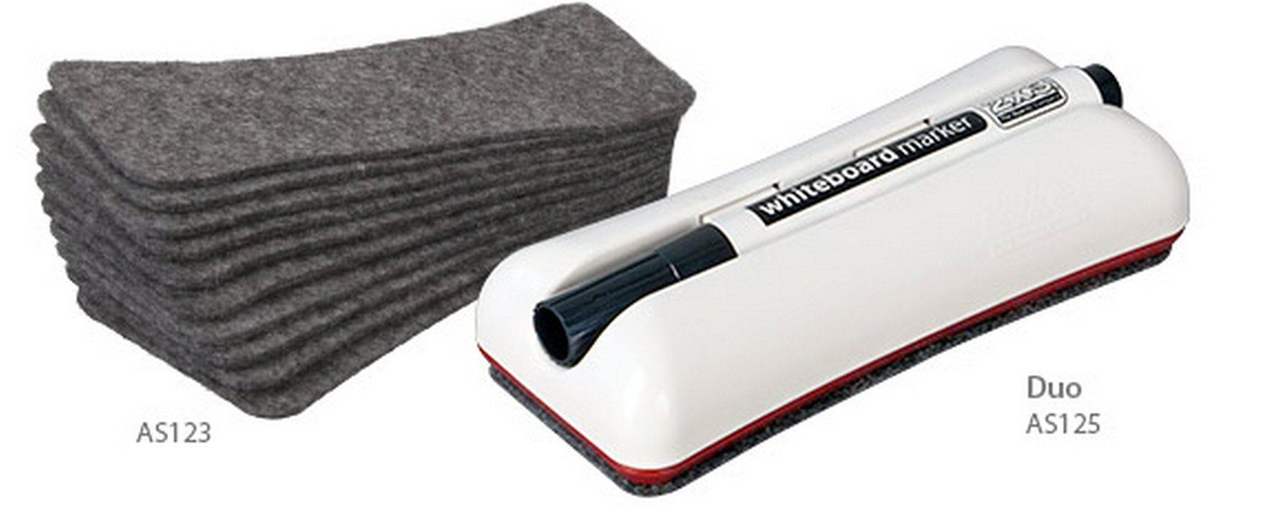 Губка для доски на магните Duo с маркером, войлочные вкладыши 2x3 - фото 5