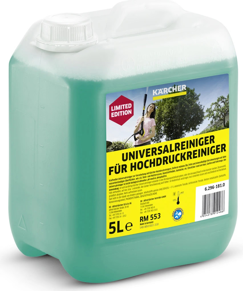 Универсальное моющее средство для аппаратов высокого давления RM 553, 5л. (6.296-181.0) Kaercher - фото 1