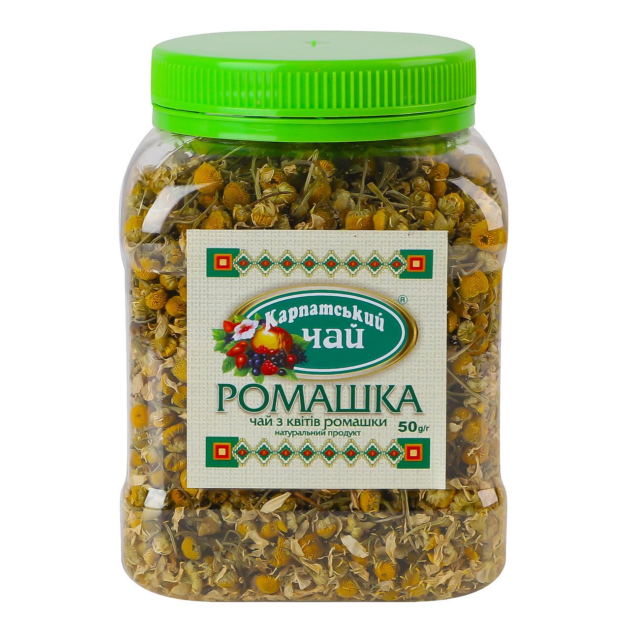 Чай Ромашка, 50г. в банці 0,5л. Карпатський - фото 1