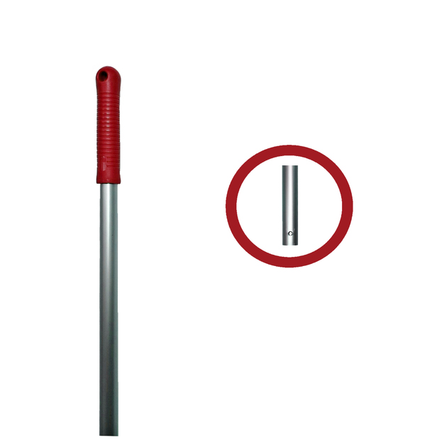 Ручка алюминиевая 130см. с отверстием, красн. A130R Турция - фото 1