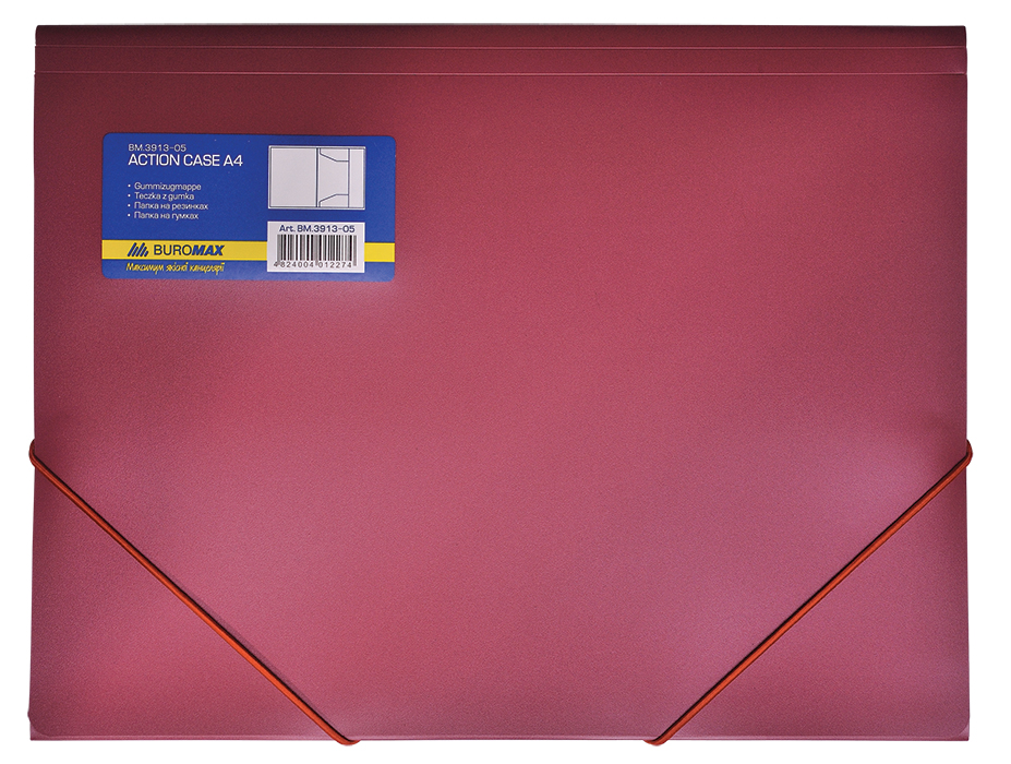 Папка на резинках А4, пластик, ассорт. BuroMax - фото 4