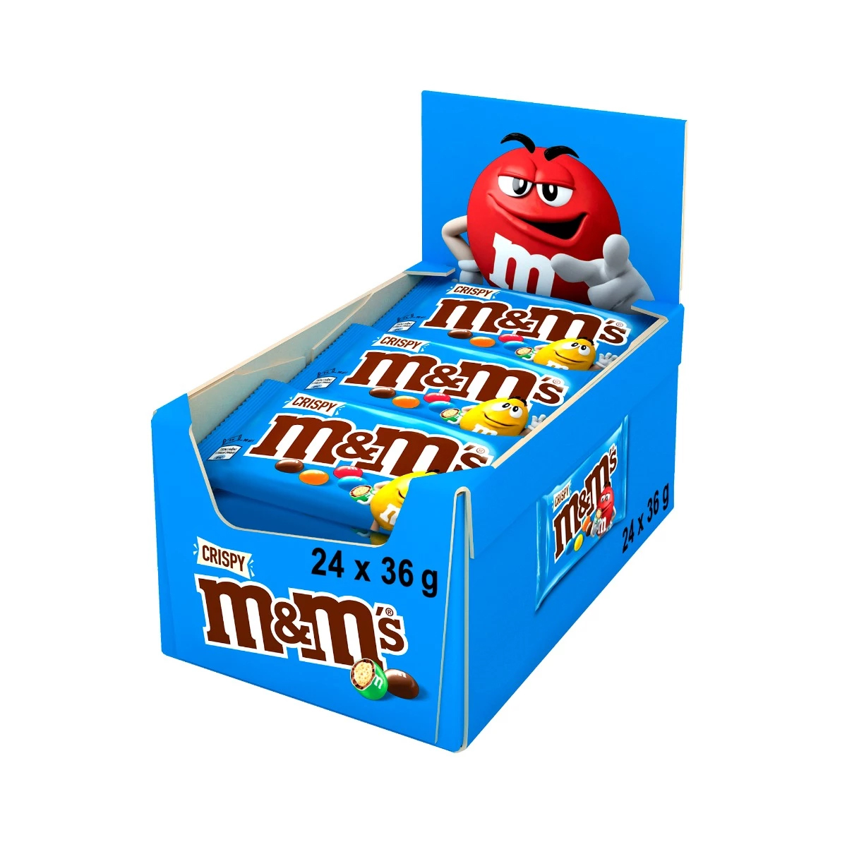 Драже M&M's з рисовими кульками в молочному шоколаді вкриті кольровою глазур'ю, 36г., 24шт/уп. M&M's - фото 1