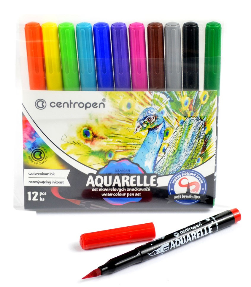 Фломастеры акварельные, 12цв., 8683, ассорт. Centropen - фото 2