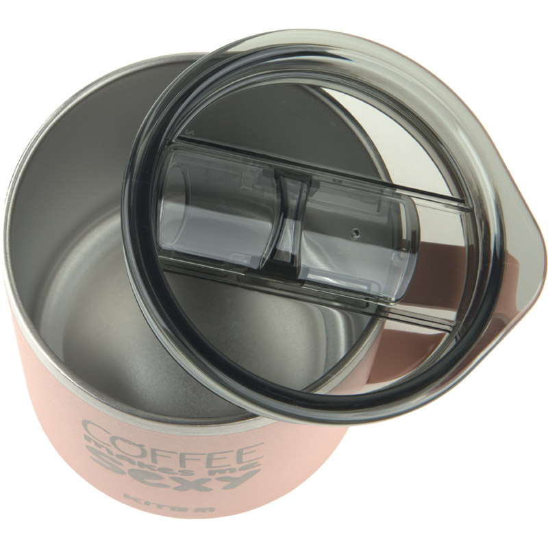 Термокружка 400 мл, пудра Coffee makes me sexy Kite - фото 5