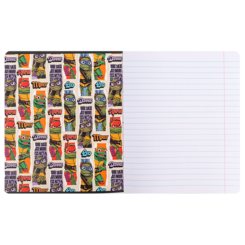 Зошит 12 арк., лін., софт тач + УФ лак, Ninja Turtles (NT24-234) Kite - фото 10