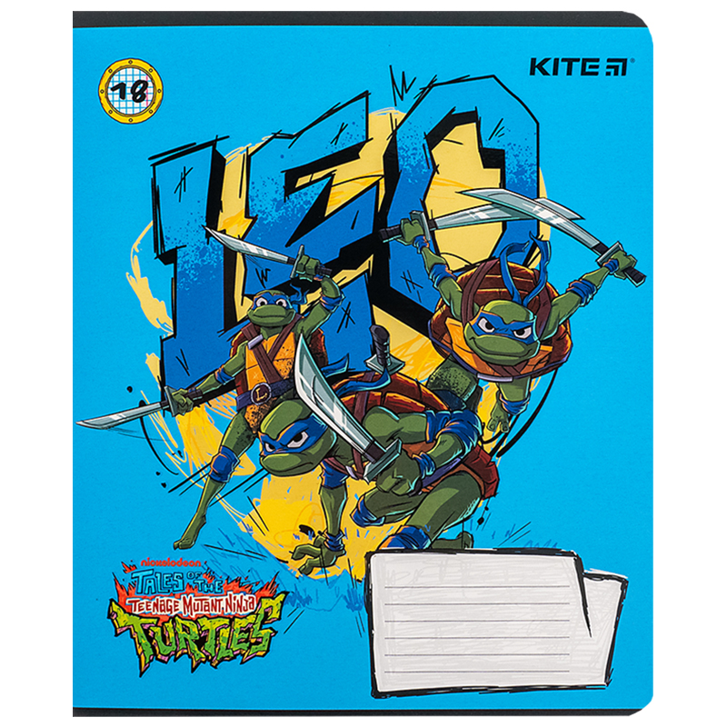 Зошит 18 арк., кл., софт тач + УФ лак, Ninja Turtles (NT24-236) Kite - фото 9