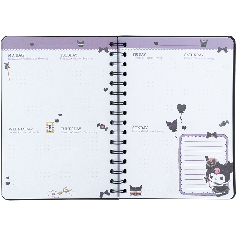 Ежедневник на спирали, твердая обложка, Hello Kitty-2 (HK25-438-2) Kite - фото 8