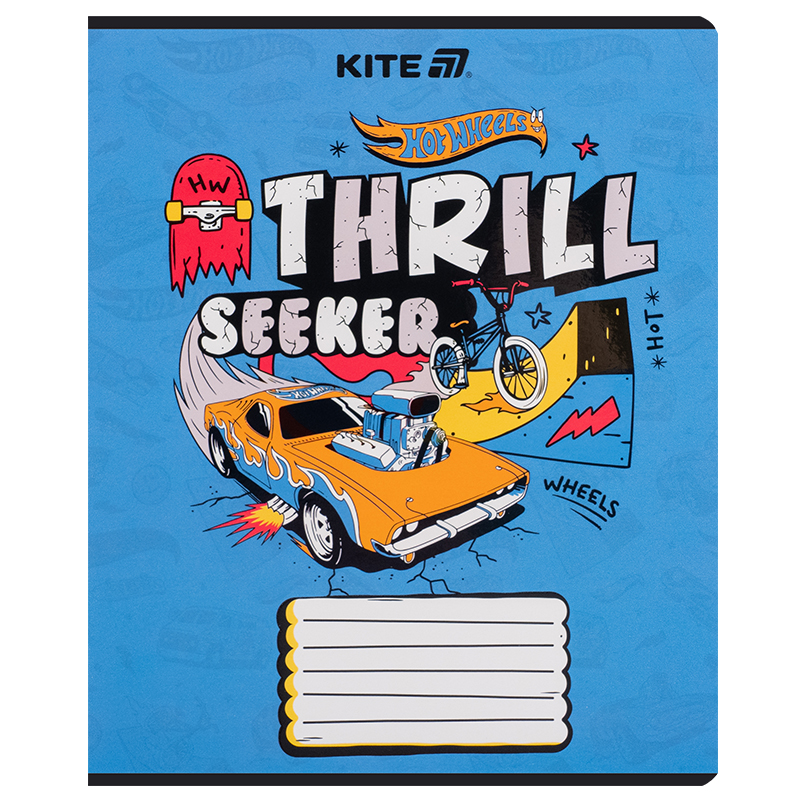 Тетрадь 18 лист., лин., гибр. лак + УФ лак, Hot Wheels (HW25-237) Kite - фото 14