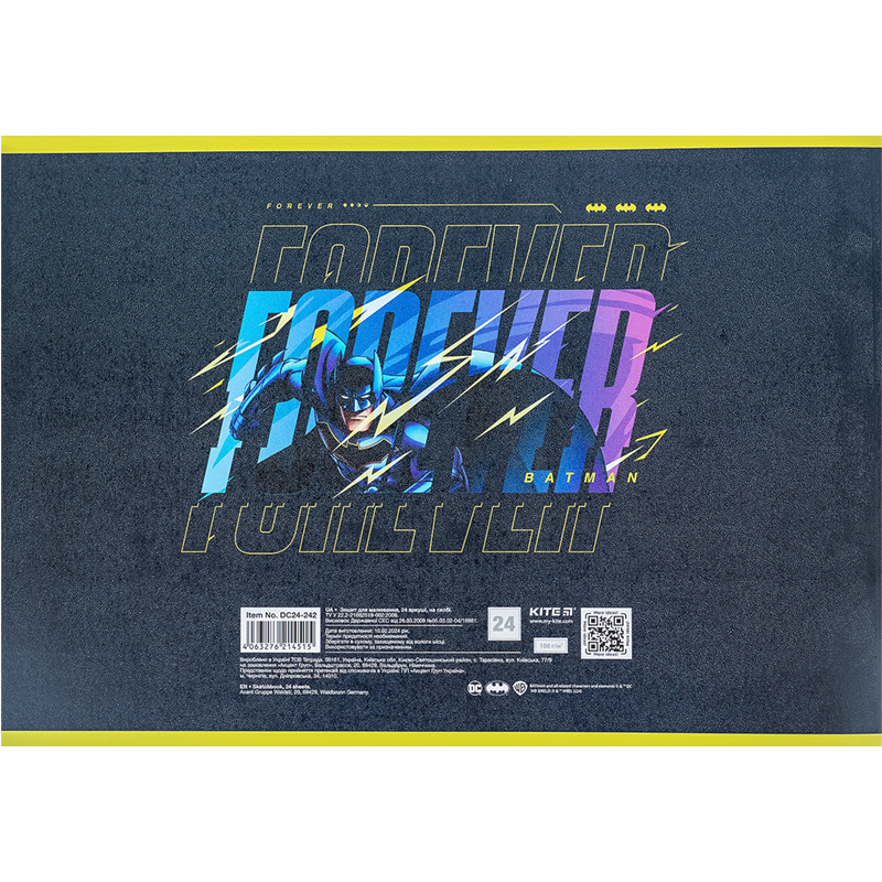 Тетрадь для рисования, 24л., скоба, гибр. лак + УФ лак, «DC Comics» Kite - фото 7