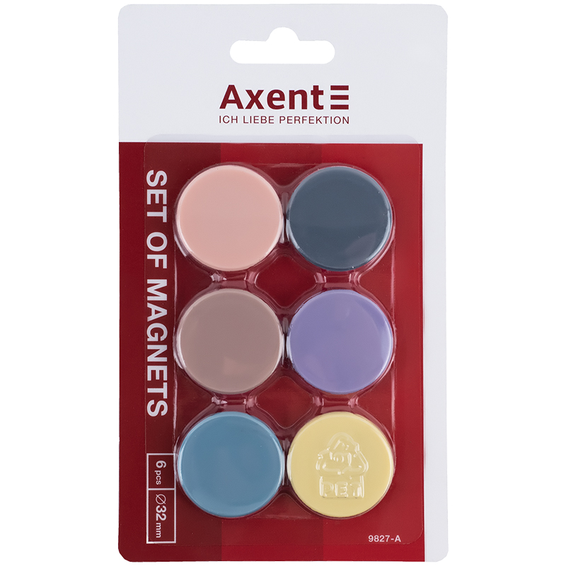 Магниты для магнитных досок D=32мм., 6шт./уп., MorandiMorandi Axent - фото 2