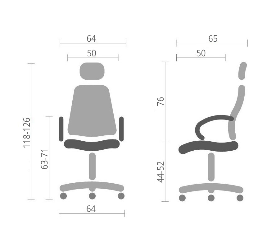 Кресло для персонала Вирго HR HB 8002A, черн. АКЛАС - фото 5