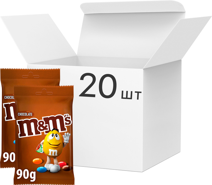Драже M&M's з молочним шоколадом у кольоровій глазурі, 90г., 20шт/уп. M&M's - фото 2