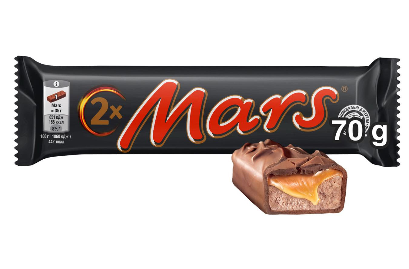 Батончик шоколадний Марс, 70г. (2*35г.), 24шт/уп. MARS - фото 3