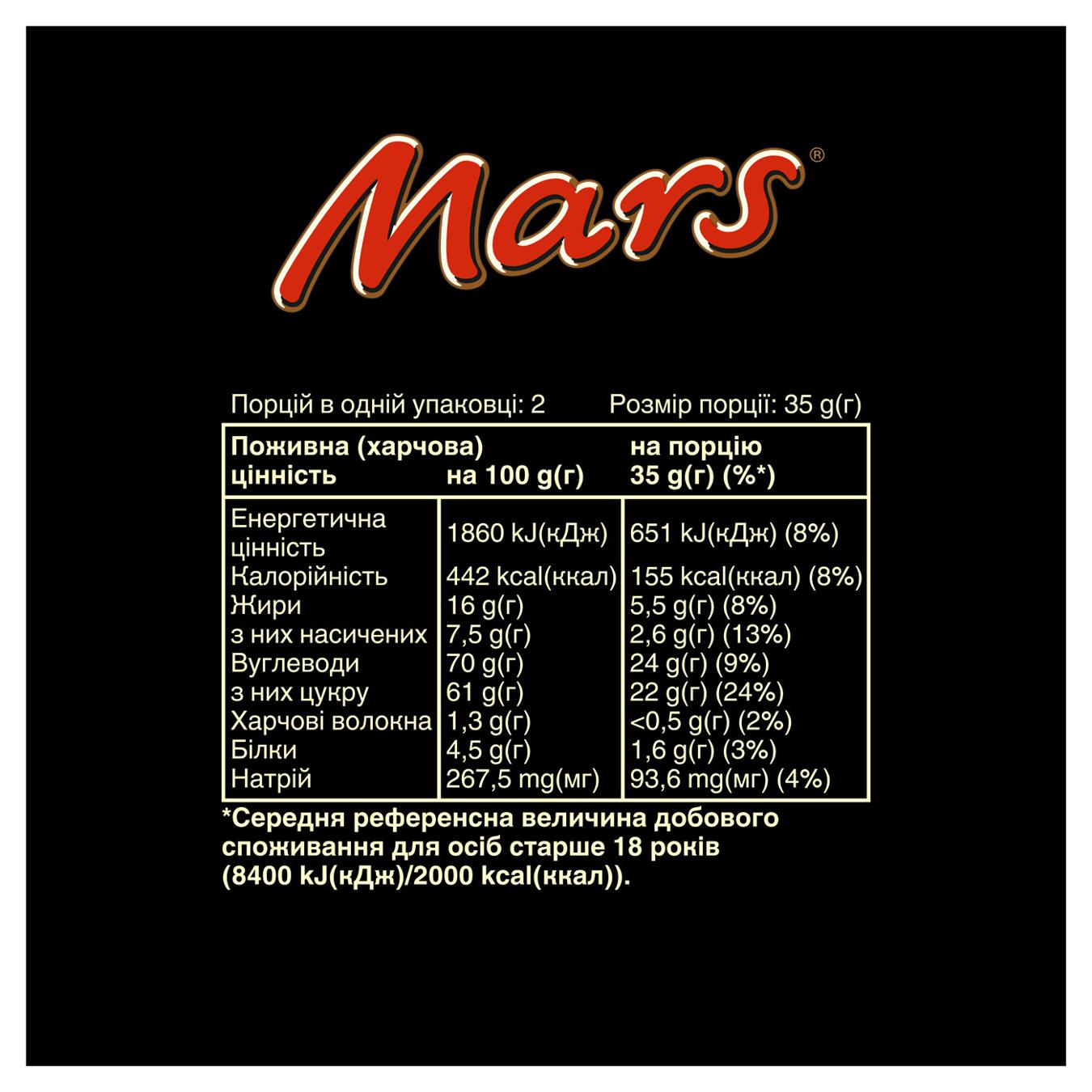 Батончик шоколадний Марс, 70г. (2*35г.), 24шт/уп. MARS - фото 5