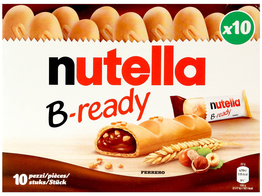 Батончик вафельный Nutella B-ready с начинкой из ореховой пасты с какао 22г., 10шт/уп. Nutella - фото 6