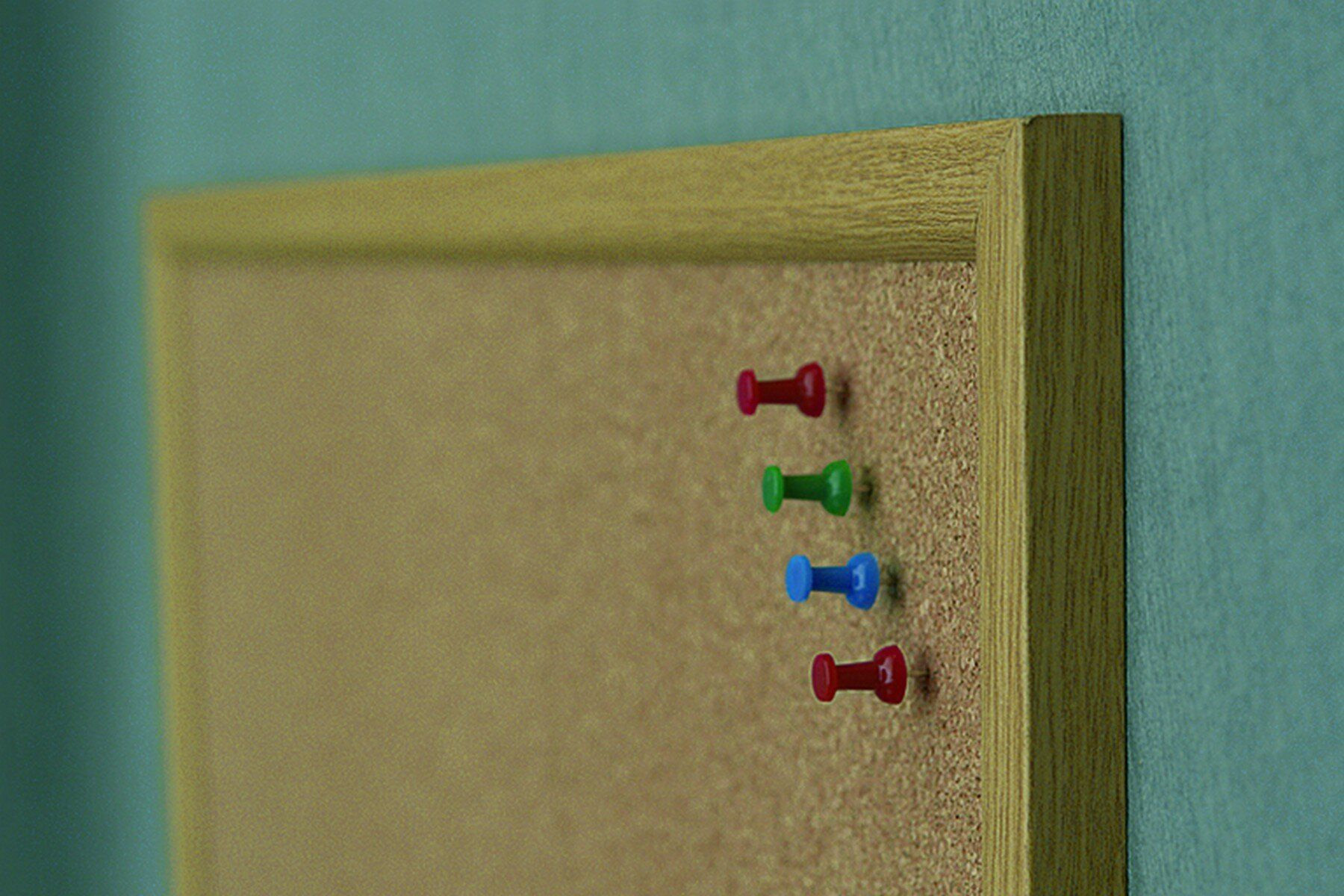 Доска пробковая (сосна) 80*120см., деревянная рамка 2x3 - фото 2