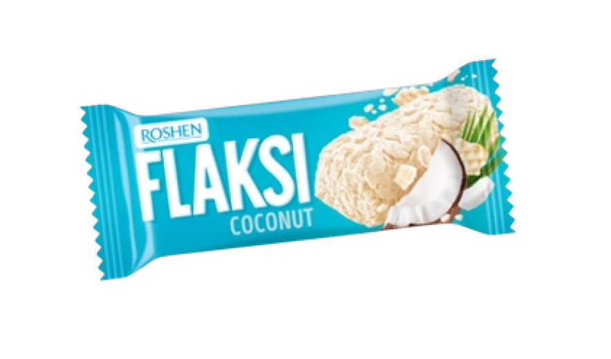 Цукерки з вафельними пластівцями Flaksi Кокос, 0,5кг. (4823077647567) Roshen - фото 2