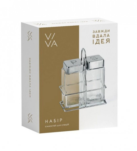 Набор для соли и перца на подставке VIVA BASIC (9907B/3) VIVA - фото 2
