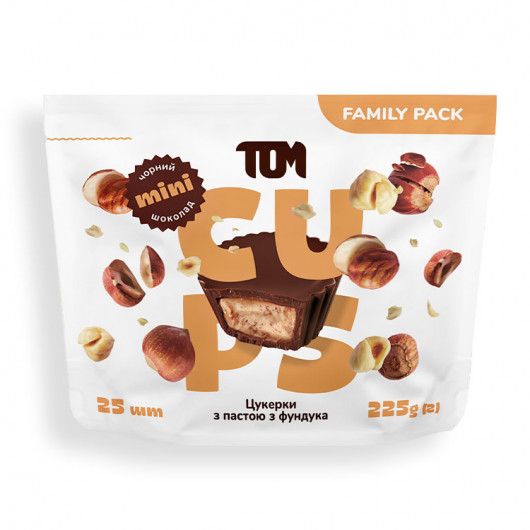 Конфеты с пастой из фундука в черном шоколаде 25шт., 225г. ТОМ - фото 2