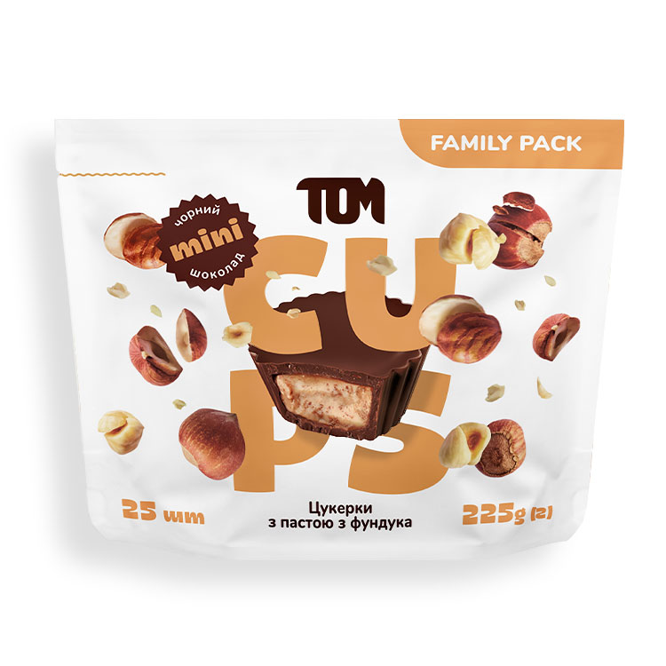 Конфеты с пастой из фундука в черном шоколаде 25шт., 225г. ТОМ - фото 2