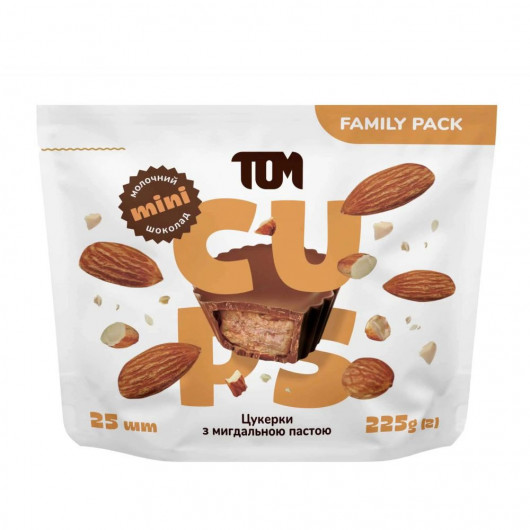 Цукерки з пастою кеш'ю в молочному шоколаді 25шт., 225г. ТОМ - фото 1