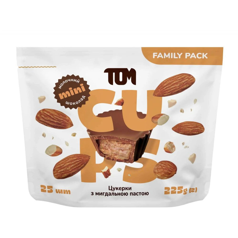 Цукерки з пастою кеш'ю в молочному шоколаді 25шт., 225г. ТОМ - фото 1