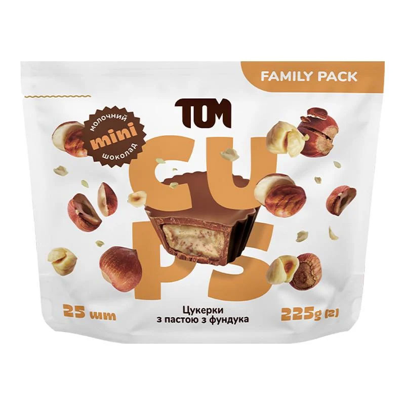 Цукерки з пастою з фундука в молочному шоколаді 25шт., 225г. ТОМ - фото 1