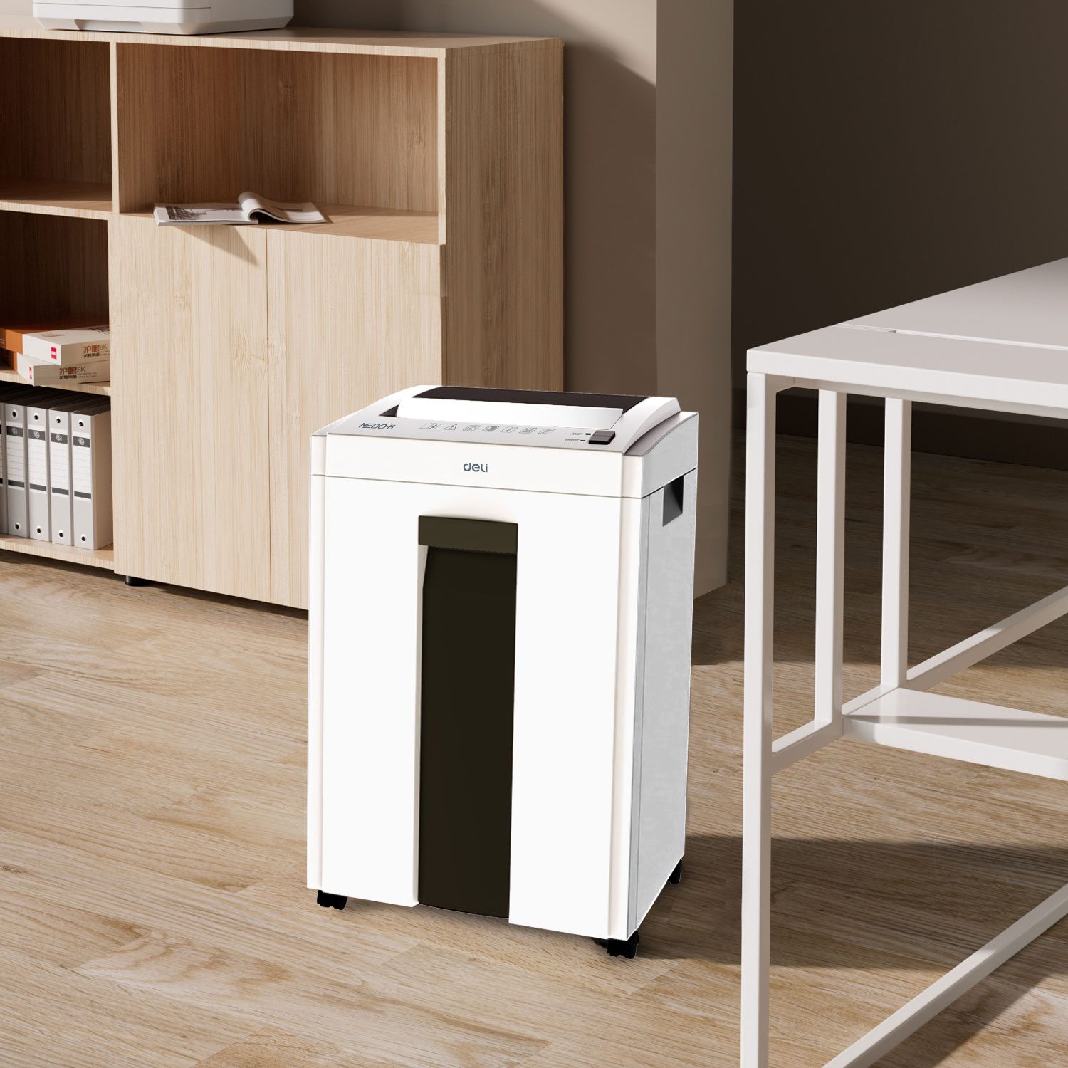Знищувач документів DELI T053, 16 арк., перехресне різання 4*30мм., кошик на 23л., клас P-4 DELI - фото 5