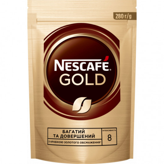 Кофе растворимый Nescafe Gold, 280г. в пакете (7613035878433) Nescafe - фото 1