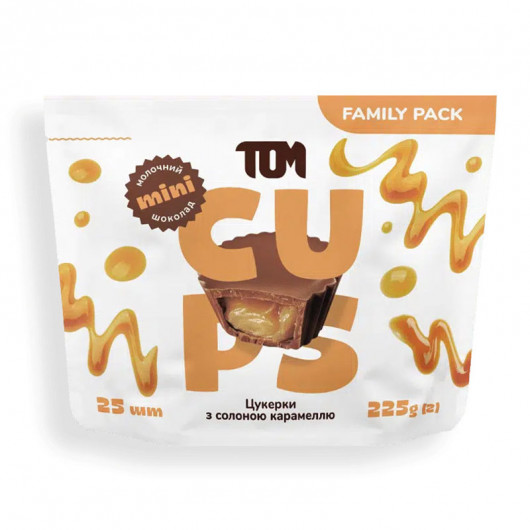 Цукерки з солоною карамеллю  в молочному шоколаді 25шт., 225г. ТОМ - фото 1