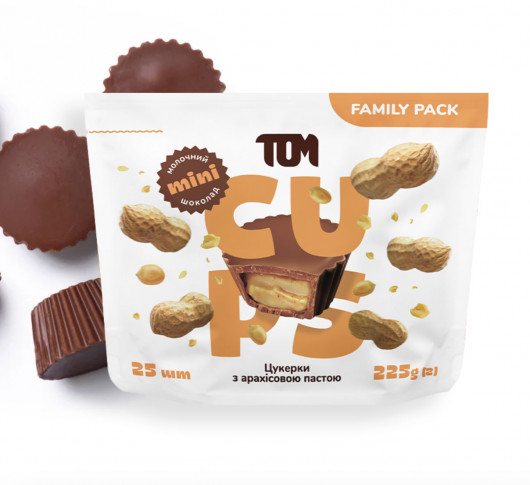Конфеты с арахисовой пастой в молочном шоколаде 25шт., 225г. ТОМ - фото 1