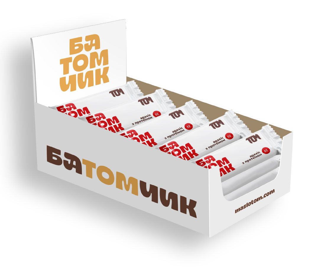 Батомчик Арахіс з протеїном, 45г.*20шт. ТОМ - фото 1