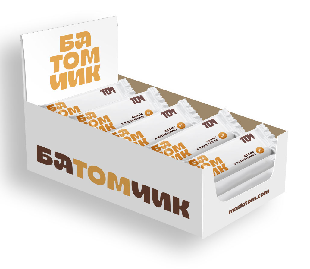 Батомчик Арахис с карамелью, 45г.*20шт. ТОМ - фото 1