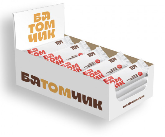 Батомчик Мигдаль з шоколадною карамеллю, 45г.*20шт. ТОМ - фото 1