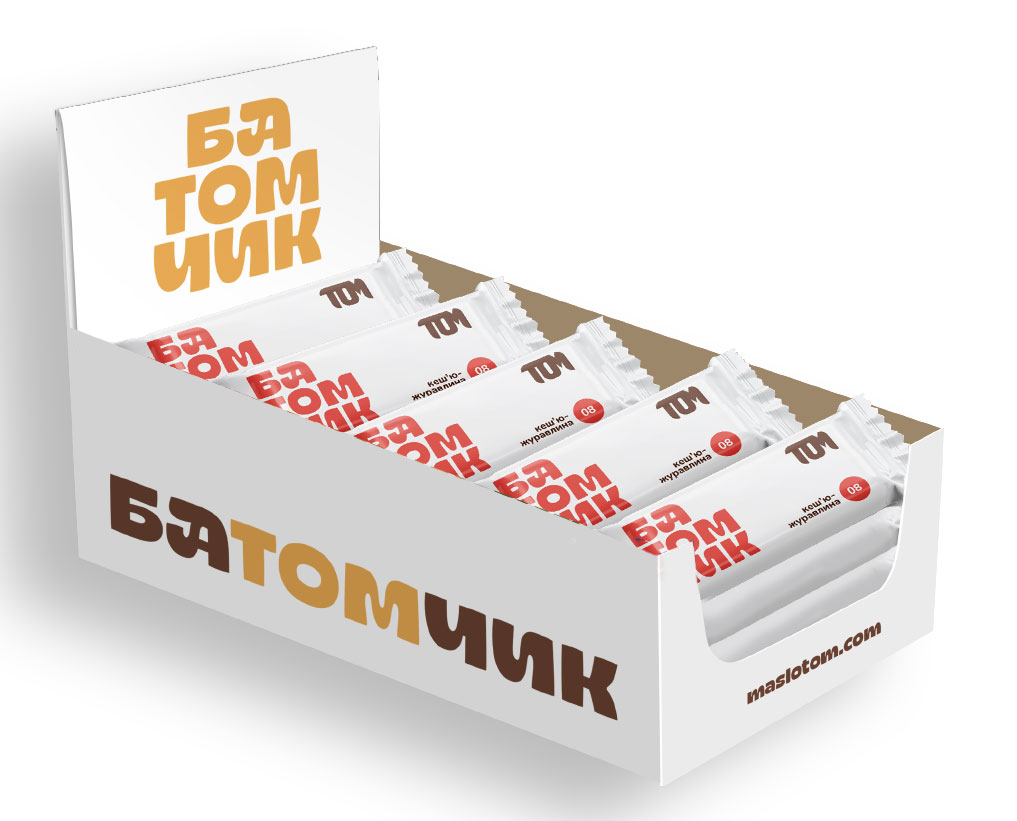 Батомчик Кешью-клюква, 45г.*20шт. ТОМ - фото 1