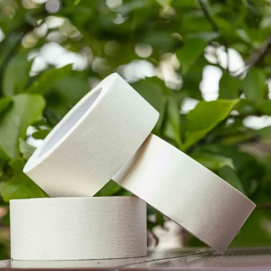 Клейкая лента малярная 48мм.*27м. (29,5ярд), на бумажной основе, до 60°С, бел. Китай - фото 2