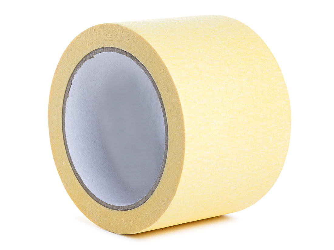 Клейкая лента малярная 72мм.*27м. (29,5ярд), на бумажной основе, до 80°С, желт. Китай - фото 1