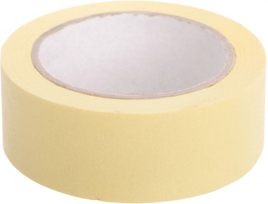 Клейкая лента малярная 38мм.*27м. (29,5ярд), на бумажной основе, до 80°С, желт. Китай - фото 1