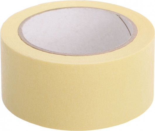 Клейкая лента малярная 48мм.*27м. (29,5ярд), на бумажной основе, до 80°С, желт. Китай - фото 1