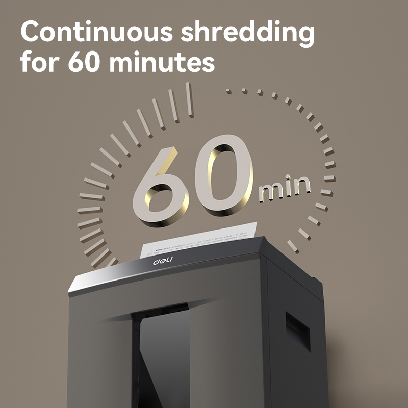 Знищувач документів DELI T098, 8 арк.,  різання 1*5мм., кошик на 30л., клас P-7 DELI - фото 4