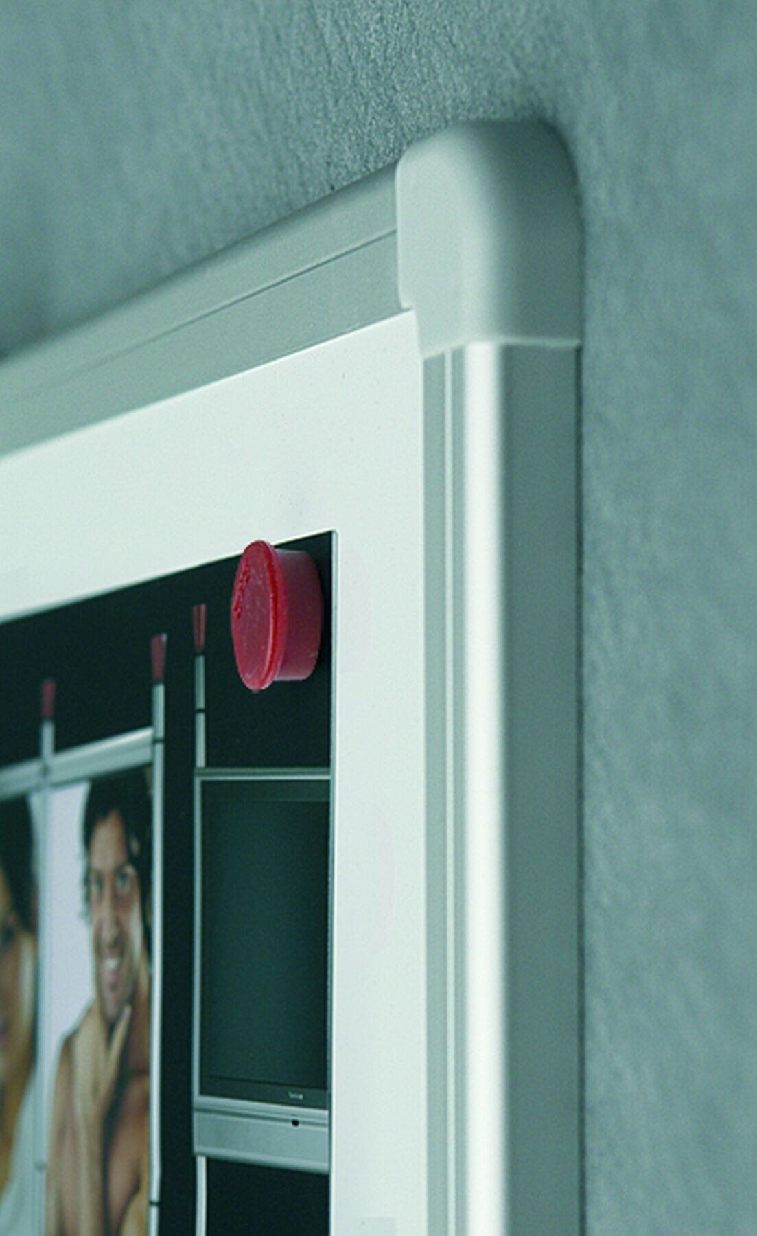 Доска белая магнитная сухостираемая ALU23 120*240см., алюминиевая рамка, лак 2x3 - фото 1