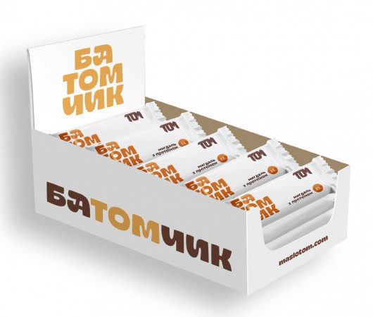 Батомчик Мигдаль з протеїном, 45г.*20шт. ТОМ - фото 1