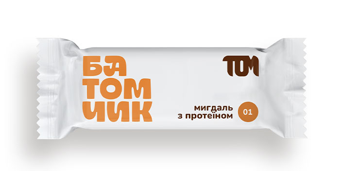 Батомчик Мигдаль з протеїном, 45г.*20шт. ТОМ - фото 2