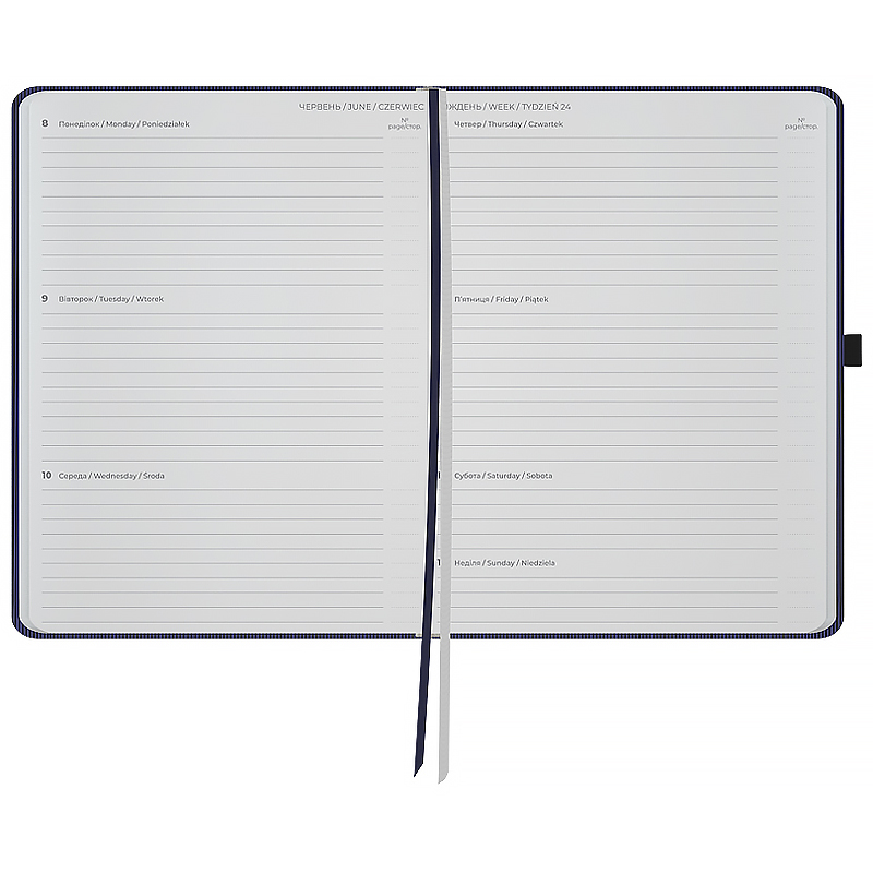 Еженедельник 2026 Grand Lines, 125*195, синий Axent - фото 4