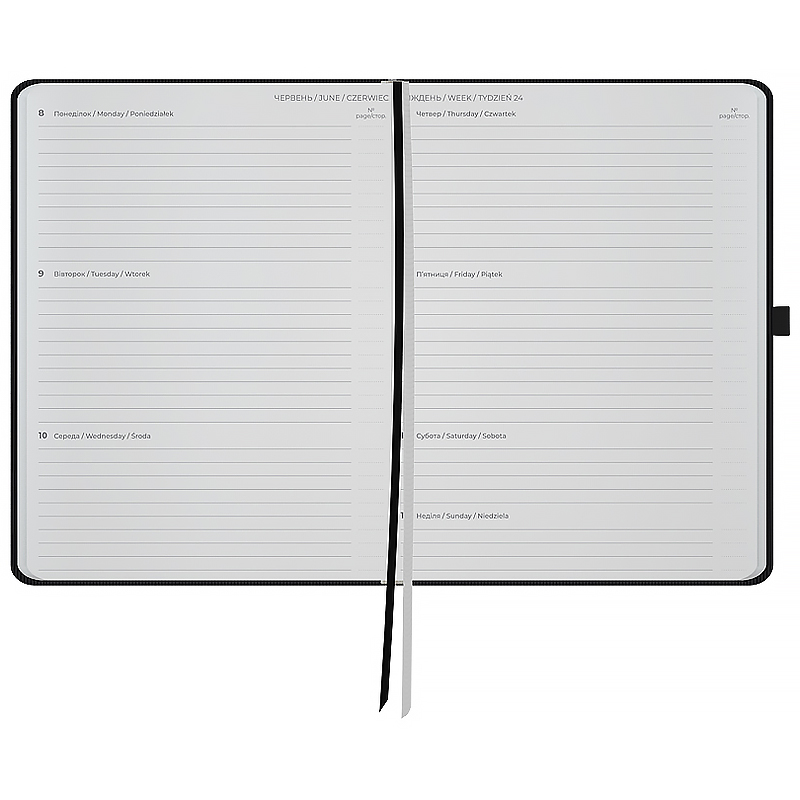 Еженедельник 2026 Grand Lines, 125*195, чёрный Axent - фото 3