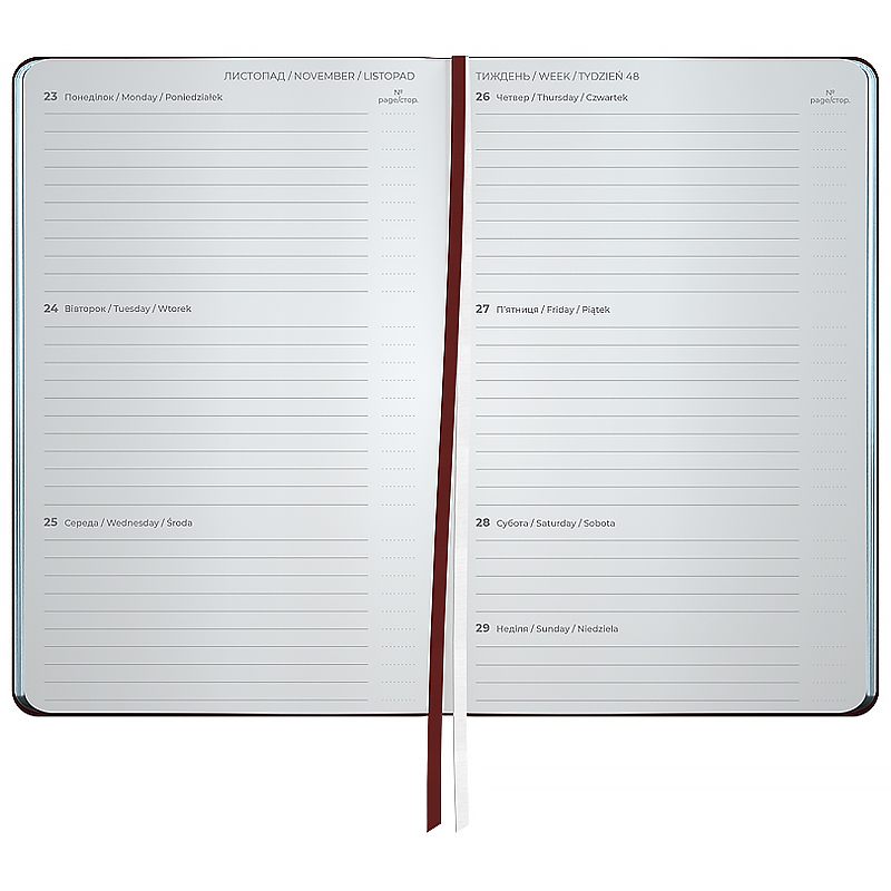 Щотижневик 2026 Partner City Soft, 125*195мм, коричневий Axent - фото 4