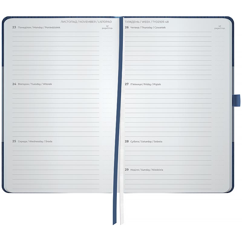 Еженедельник 2026 Partner Lines, 125*195мм, голубой Axent - фото 3