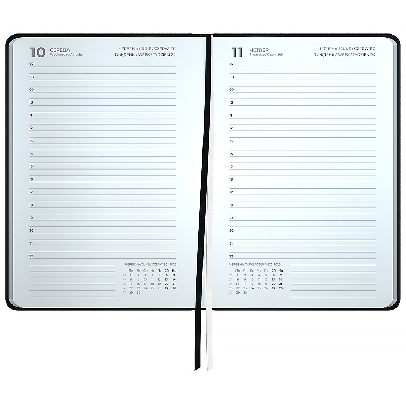 Щоденник 2026 Partner Traces, 145*210, чорний Axent - фото 1