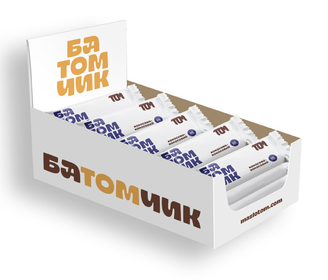 Батомчик Кокосово-кокосовый, 45г.*20шт. ТОМ - фото 1